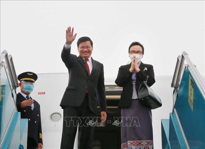 Tổng Bí thư, Chủ tịch nước Lào kết thúc tốt đẹp chuyến thăm hữu nghị chính thức Việt Nam Chú thích ảnh