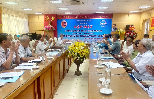 Bắc Giang: Gặp mặt kỷ niệm 55 năm Ngày thiết lập quan hệ ngoại giao Việt Nam - Campuchia Toàn cảnh buổi gặp mặt.