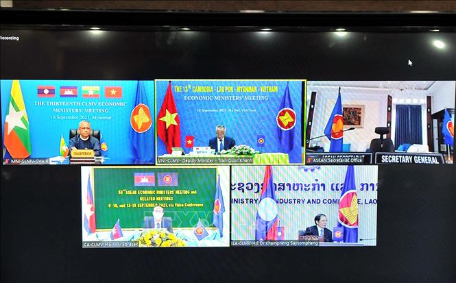 CLMV EMM 13: Thúc đẩy thương mại, đầu tư và tăng cường kết nối sau dịch COVID-19 Chú thích ảnh