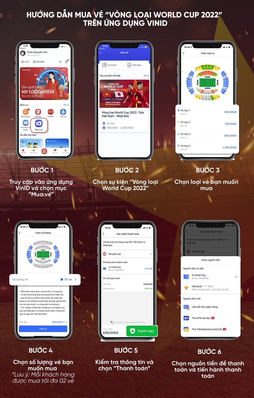 VinID mở bán vé hai trận đấu của tuyển Việt Nam tại vòng loại World Cup 2022 VinID mở bán vé hai trận đấu của tuyển Việt Nam tại vòng loại World Cup 2022