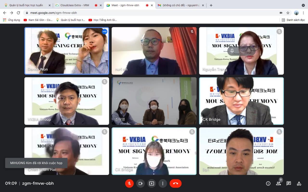VKBIA ký kết hợp tác với Chungbuk Technopark liên kết và phát triển khoa học công nghệ Việt - Hàn VKBIA ký kết hợp tác với Chungbuk Technopark liên kết và phát triển khoa học công nghệ Việt - Hàn