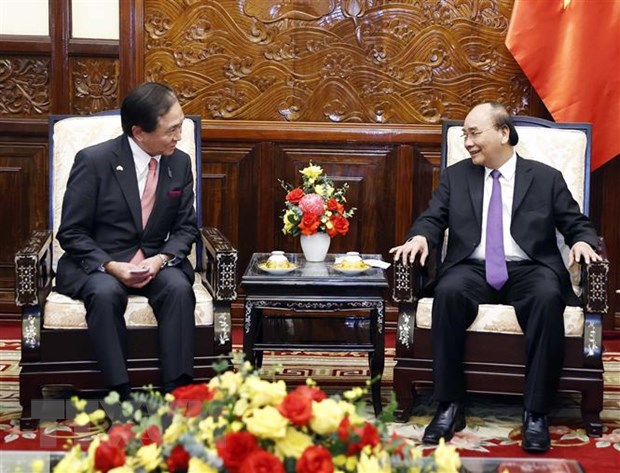 Chủ tịch nước Nguyễn Xuân Phúc tiếp Thống đốc tỉnh Kanagawa, Nhật Bản hình ảnh 1 Chu tich nuoc Nguyen Xuan Phuc tiep Thong doc tinh Kanagawa, Nhat Ban hinh anh 1