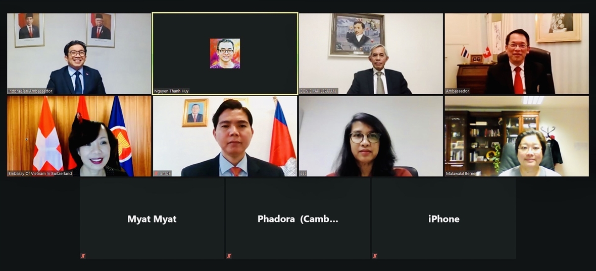 ĐSQ Việt Nam tại Thụy Sĩ chủ trì họp trực tuyến Ủy ban ASEAN ở Bern | Châu Âu | Vietnam+ (VietnamPlus) ĐSQ Việt Nam tại Thụy Sĩ chủ trì họp trực tuyến Ủy ban ASEAN ở Bern | Châu Âu | Vietnam+ (VietnamPlus)