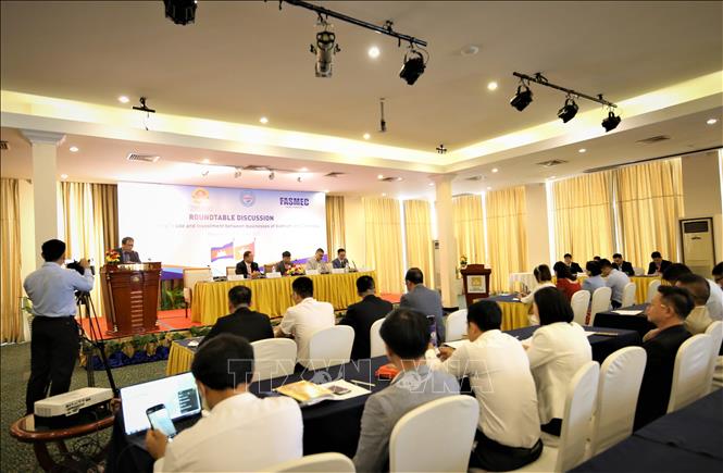 Xúc tiến thương mại, đầu tư giữa doanh nghiệp Việt Nam và Campuchia Chú thích ảnh