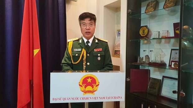 越南人民军建军77周年纪念典礼在乌克兰举行