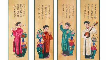 四条屏民间画展藏“春色”