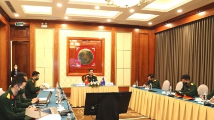 越南国防部代表团出席ADSOM WG与ADSOM+ WG在线会议