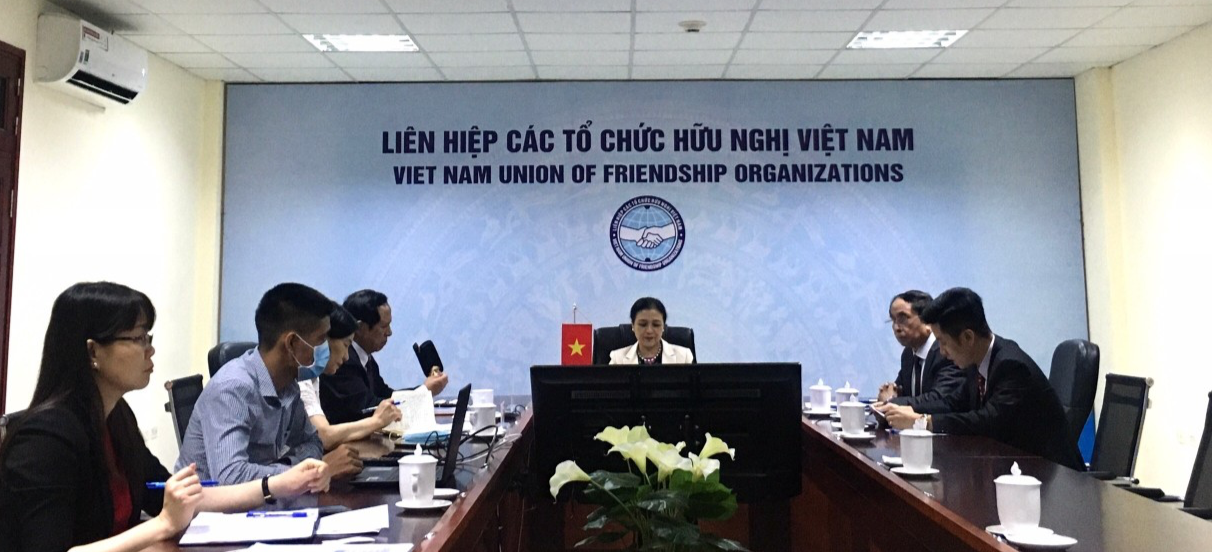 Chủ tịch Liên hiệp các tổ chức hữu nghị Việt Nam Nguyễn Phương Nga gặp trực tuyến Hội trưởng Hội hữu nghị đối ngoại nhân dân Trung Quốc Lâm Tùng Thiêm Chủ tịch Liên hiệp các tổ chức hữu nghị Việt Nam Nguyễn Phương Nga gặp trực tuyến Hội trưởng Hội hữu nghị đối ngoại nhân dân Trung Quốc Lâm Tùng Thiêm