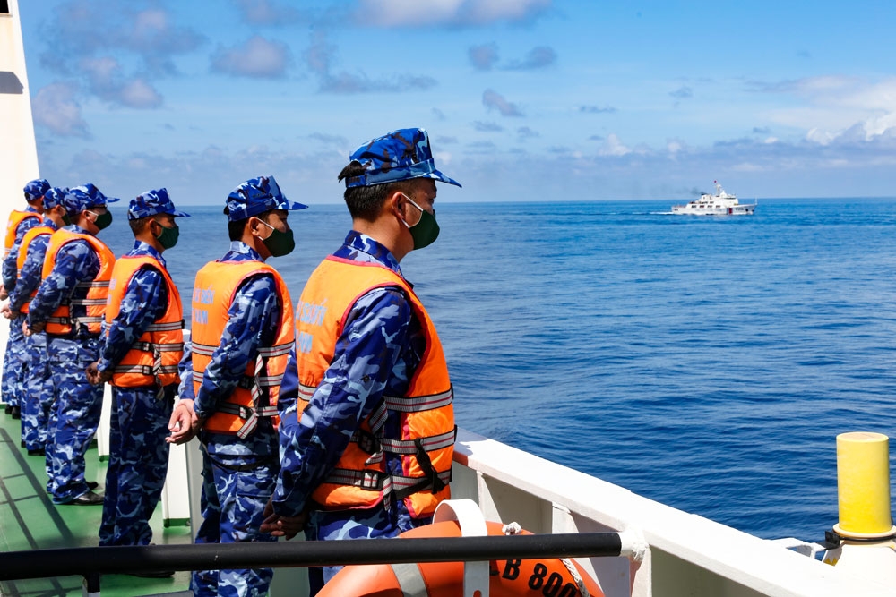 越中海警2021年第二次北部湾海域联合巡航圆满结束
