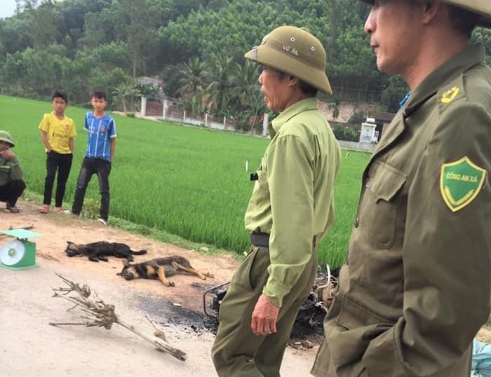 2 doi tuong cau trom cho bi dan lang vay danh dot xe o nghe an