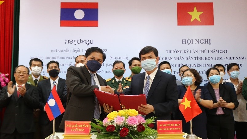 Phối hợp tổ chức diễn tập cứu hộ, cứu nạn trên tuyến biên giới Kon Tum và At-ta-pư (Lào) Phối hợp tổ chức diễn tập cứu hộ, cứu nạn trên tuyến biên giới Kon Tum và At-ta-pư (Lào)