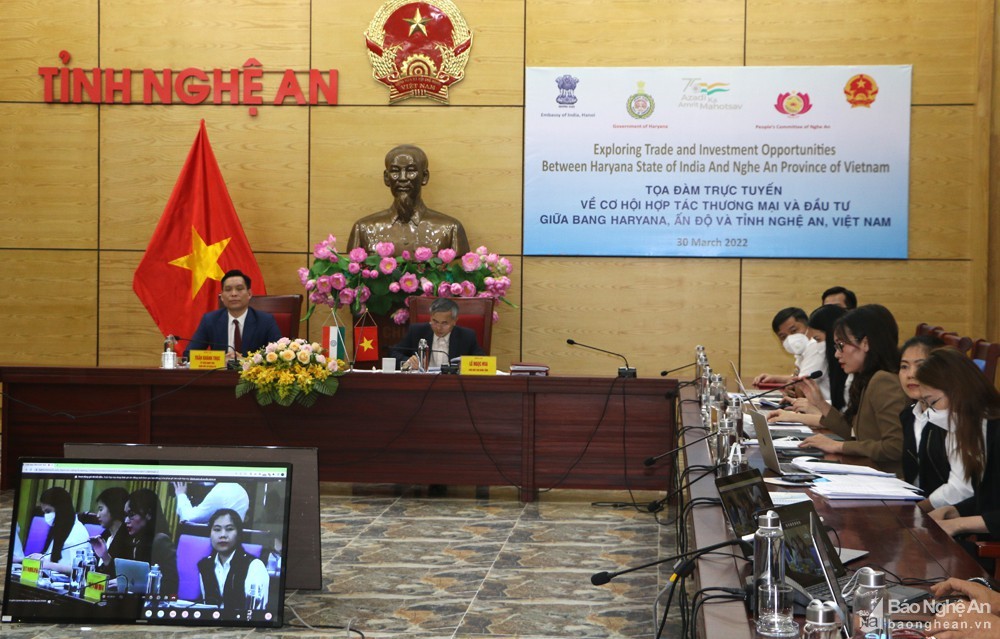 Nghệ An thúc đẩy thương mại và đầu tư với bang Haryana (Ấn Độ) Nghệ An thúc đẩy thương mại và đầu tư với bang Haryana (Ấn Độ)