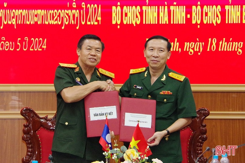 ລົງນາມໃນຂໍ້ຕົກລົງການຮ່ວມມືດ້ານການທະຫານ - ການປ້ອງກັນປະເທດ ລະຫວ່າງແຂວງ ຮ່າຕິ້ງ ແລະ ແຂວງບໍລິຄຳໄຊ ລົງນາມໃນຂໍ້ຕົກລົງການຮ່ວມມືດ້ານການທະຫານ - ການປ້ອງກັນປະເທດ ລະຫວ່າງແຂວງ ຮ່າຕິ້ງ ແລະ ແຂວງບໍລິຄຳໄຊ