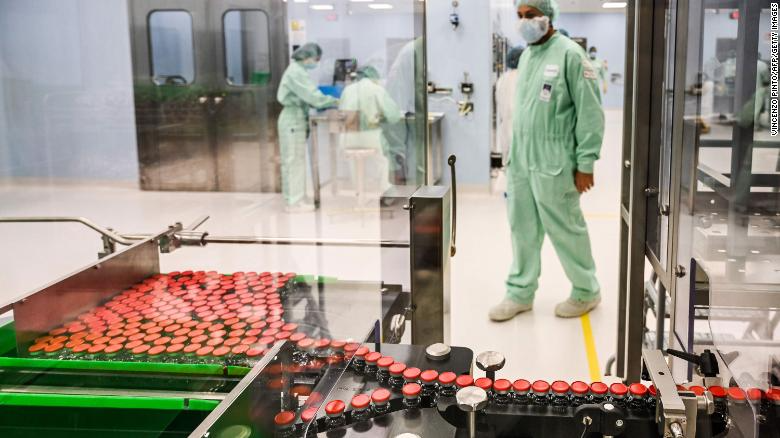 The spat began when AstraZeneca informed the bloc it would be unable to supply the number of vaccines the EU had hoped for. (Photo: CNN) 5602 210126043913 astrazeneca production 091120 file exlarge 169