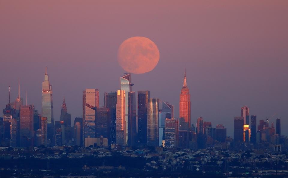 Wolf Moon - The First Full Moon of 2022 Shining Up The Sky Wolf Moon - The First Full Moon of 2022 Shining Up The Sky