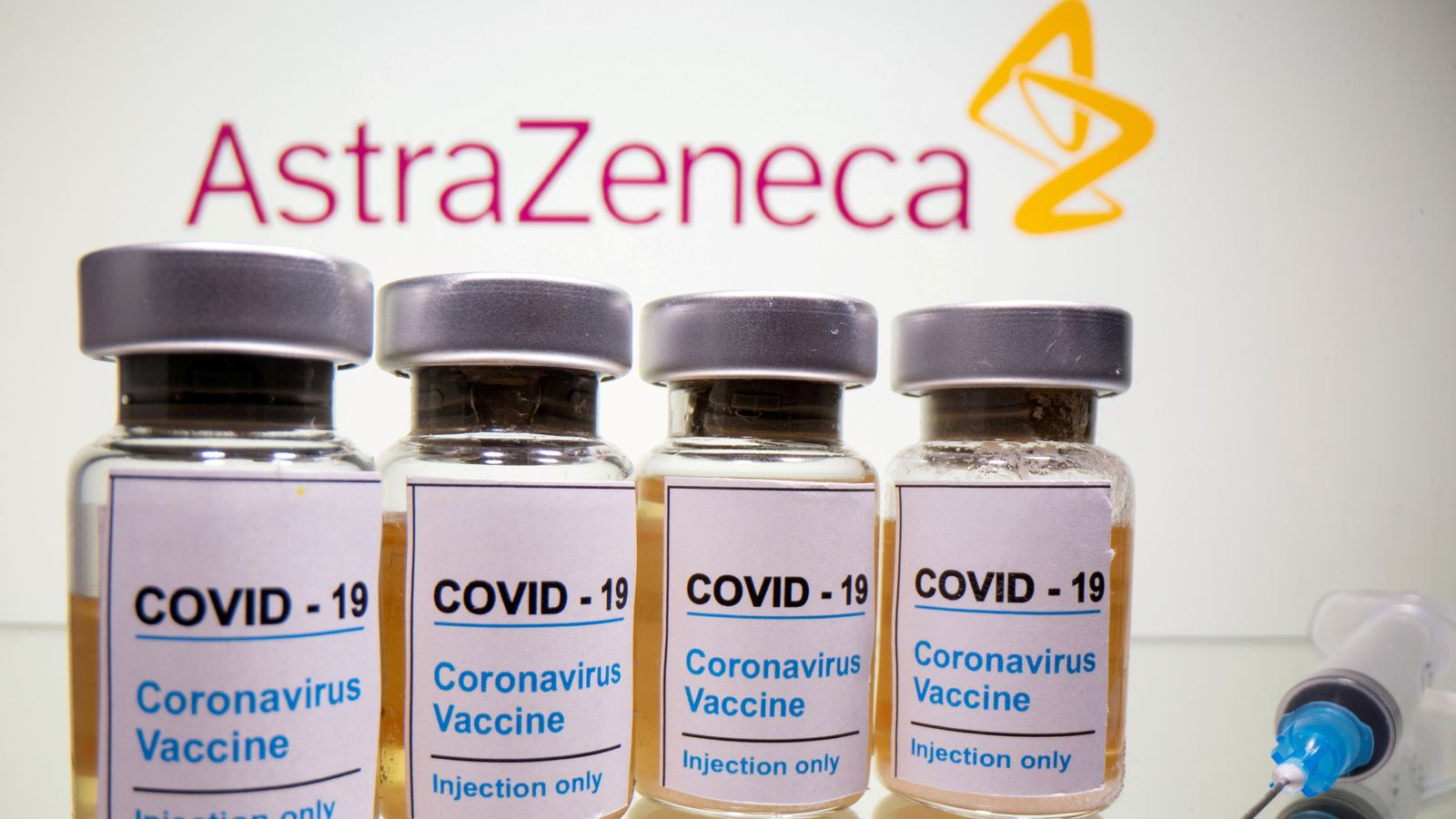 The study may show that the Oxford/AstraZeneca vaccine is less effective against the mild form of the South Africa variant (Photo: Sky News) 2525 skynews astrazeneca jabs vaccine 5253696
