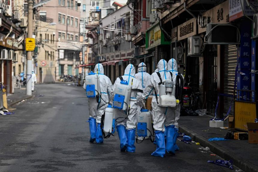 This marked the first time China has had zero local infections since Dec 16. PHOTO: AFP 4650 rk china covid 080221