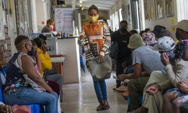 Volunteers at a vaccine trial facility in Soweto in November. Photograph: Jérôme Delay/AP 5055 6413