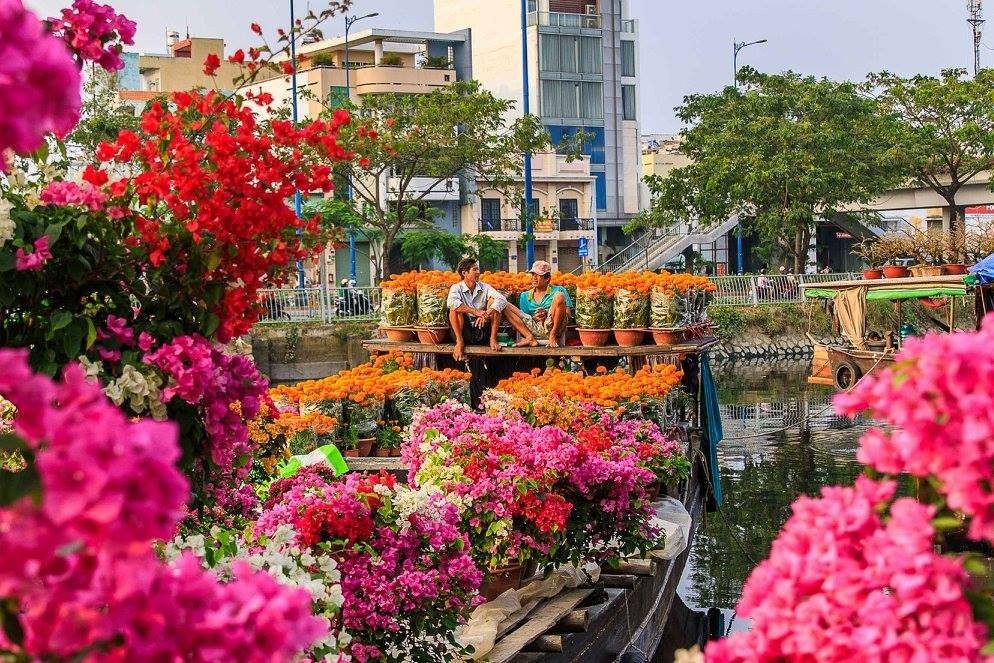 A beautiful scene of Binh Dong flower market. Photo: JP Klovstad A beautiful scene of Binh Dong flower market. Photo: JP Klovstad