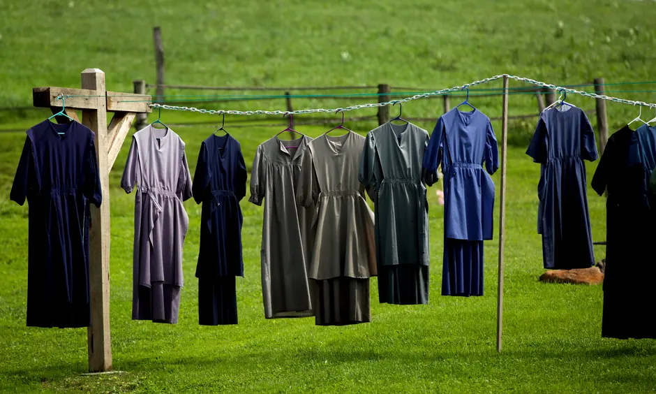 Austere clothing is one of the defining markers of the Amish. Photograph: Dan Callister 0137-5760