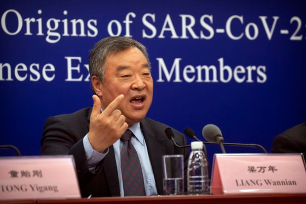 Liang Wannian, the Chinese co-leader of the joint China-WHO investigation into the origins of the COVID-19 pandemic, speaks in Beijing on March 31, 2021. MARK SCHIEFELBEIN/THE ASSOCIATED PRESS 4732-cloudfront-us-east-1imagesarcpublishing