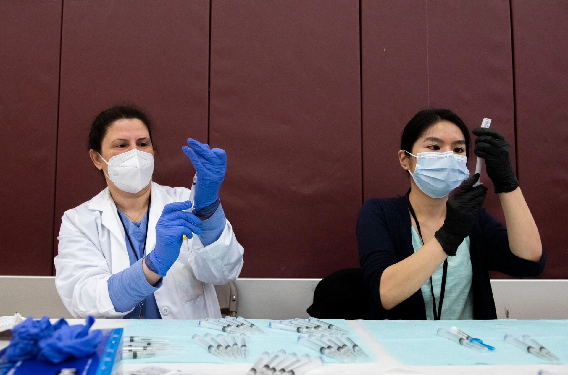 Pharmacists prepared syringes with the Johnson & Johnson vaccine in Detroit on Monday. More than seven million people in the United States have received the vaccine.Credit...Nicole Hester/Ann Arbor News, via Associated Press Pharmacists prepared syringes with the Johnson & Johnson vaccine in Detroit on Monday. More than seven million people in the United States have received the vaccine.Credit...Nicole Hester/Ann Arbor News, via Associated Press