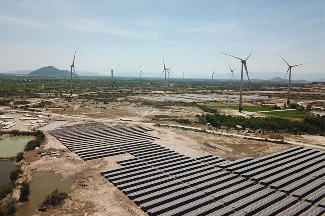 A view of Trung Nam Group’s solar and wind power complex in Ninh Thuan Province. The project is the largest of its kind in Southeast Asia – PHOTO: TRUNG NAM GROUP A view of Trung Nam Group’s solar and wind power complex in Ninh Thuan Province. The project is the largest of its kind in Southeast Asia – PHOTO: TRUNG NAM GROUP