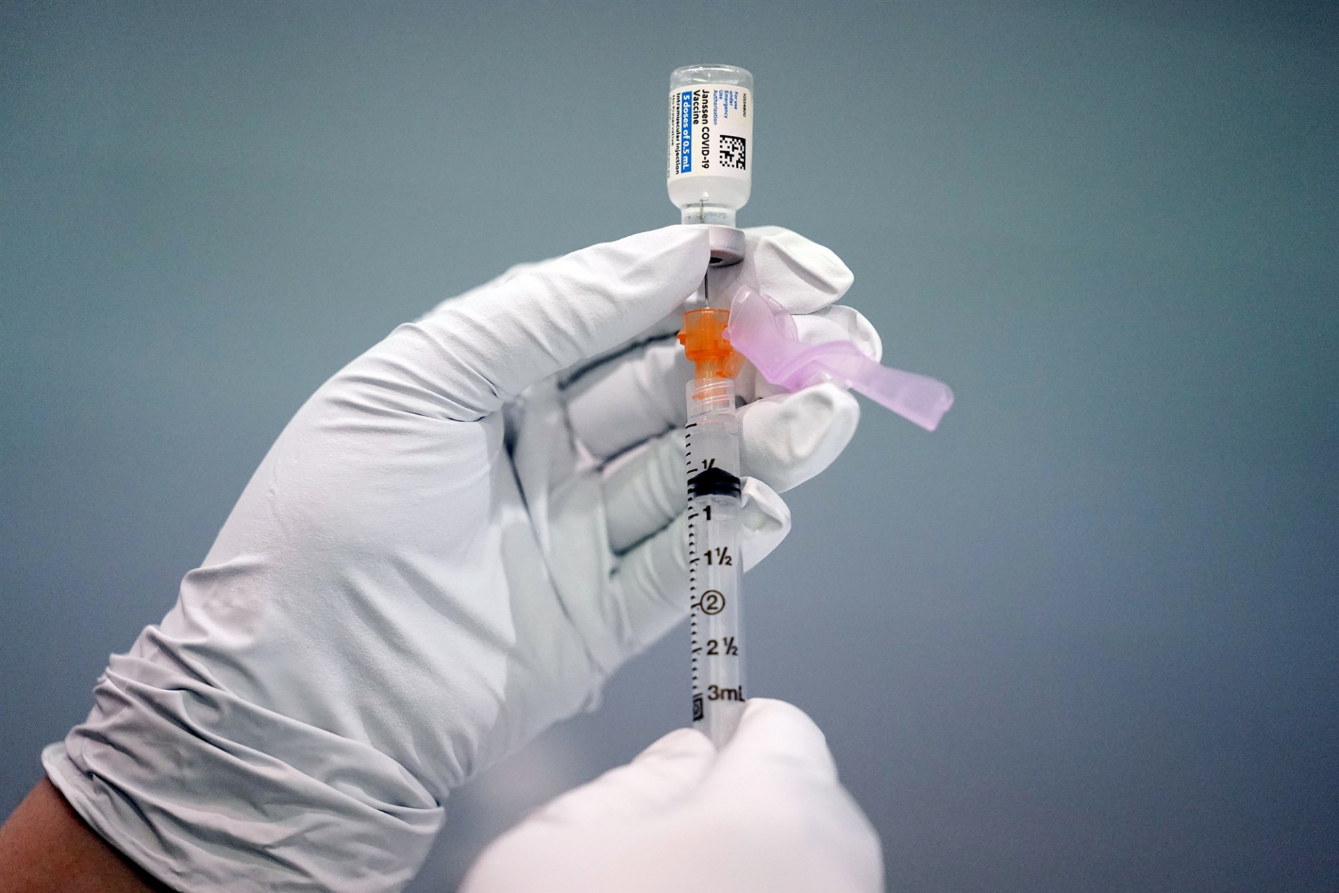 A member of the Philadelphia Fire Department prepares a dose of the Johnson & Johnson Covid-19 vaccine at a vaccination site at a Salvation Army location in Philadelphia, on March 26, 2021.Matt Rourke / AP file A member of the Philadelphia Fire Department prepares a dose of the Johnson & Johnson Covid-19 vaccine at a vaccination site at a Salvation Army location in Philadelphia, on March 26, 2021.Matt Rourke / AP file