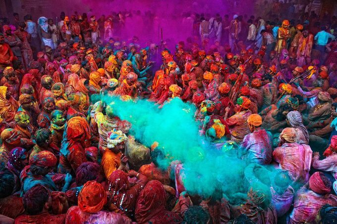 The Holi Festival of Colors in India is a celebration of the victory of good over evil, the destruction of the demoness Holika. It is celebrated every year on the day after the full moon in the Hindu month of Phalguna which is early March. People celebrate the start of spring and other events in the Hindu religion; they march the streets and spray people with colored powders while dancing and singing. The Holi Festival of Colors in India is a celebration of the victory of good over evil, the destruction of the demoness Holika. It is celebrated every year on the day after the full moon in the Hindu month of Phalguna which is early March. People celebrate the start of spring and other events in the Hindu religion; they march the streets and spray people with colored powders while dancing and singing.
