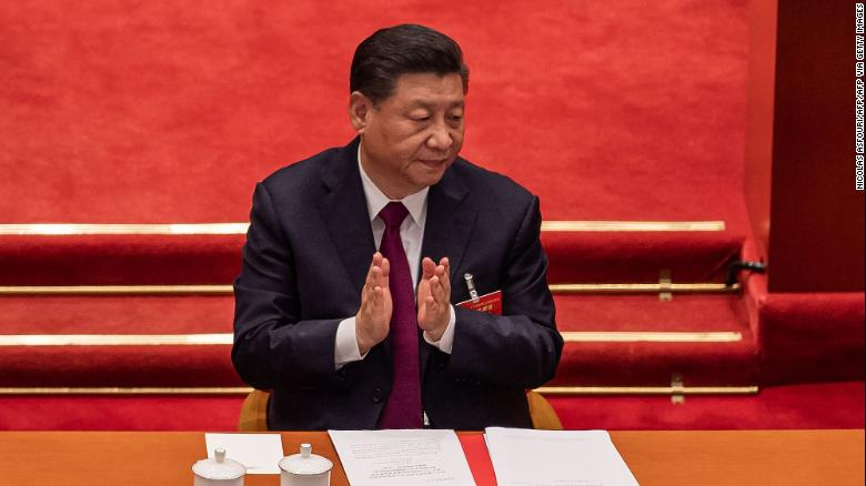 China's President Xi Jinping applauds during the closing session of the National Peoples Congress (NPC) at the Great Hall of the People in Beijing on March 11, 2021. (Photo: CNN) China's President Xi Jinping applauds during the closing session of the National Peoples Congress (NPC) at the Great Hall of the People in Beijing on March 11, 2021. (Photo: CNN)