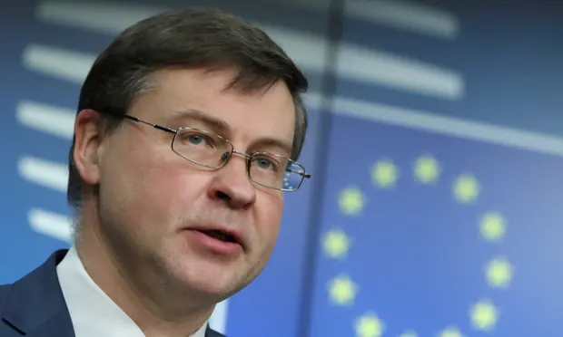 The European commission vice-president, Valdis Dombrovskis, says current relations between Brussels and Beijing are not conducive to further work on the trade deal. Photograph: Yves Herman/Reuters The European commission vice-president, Valdis Dombrovskis, says current relations between Brussels and Beijing are not conducive to further work on the trade deal. Photograph: Yves Herman/Reuters