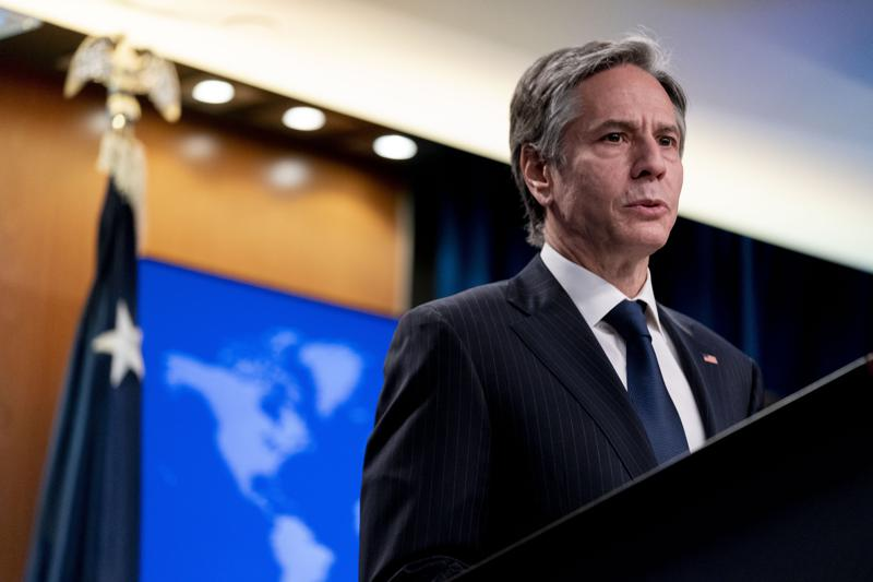 Secretary of State Antony Blinken speaks at a news conference to announce the annual International Religious Freedom Report at the State Department in Washington, Wednesday, May 12, 2021. (AP Photo/Andrew Harnik, Pool) Secretary of State Antony Blinken speaks at a news conference to announce the annual International Religious Freedom Report at the State Department in Washington, Wednesday, May 12, 2021. (AP Photo/Andrew Harnik, Pool)