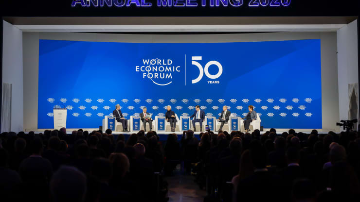 A panel session on the closing day of the World Economic Forum (WEF) in Davos, Switzerland, on Friday, Jan. 24, 2020. Bloomberg A panel session on the closing day of the World Economic Forum (WEF) in Davos, Switzerland, on Friday, Jan. 24, 2020. Bloomberg
