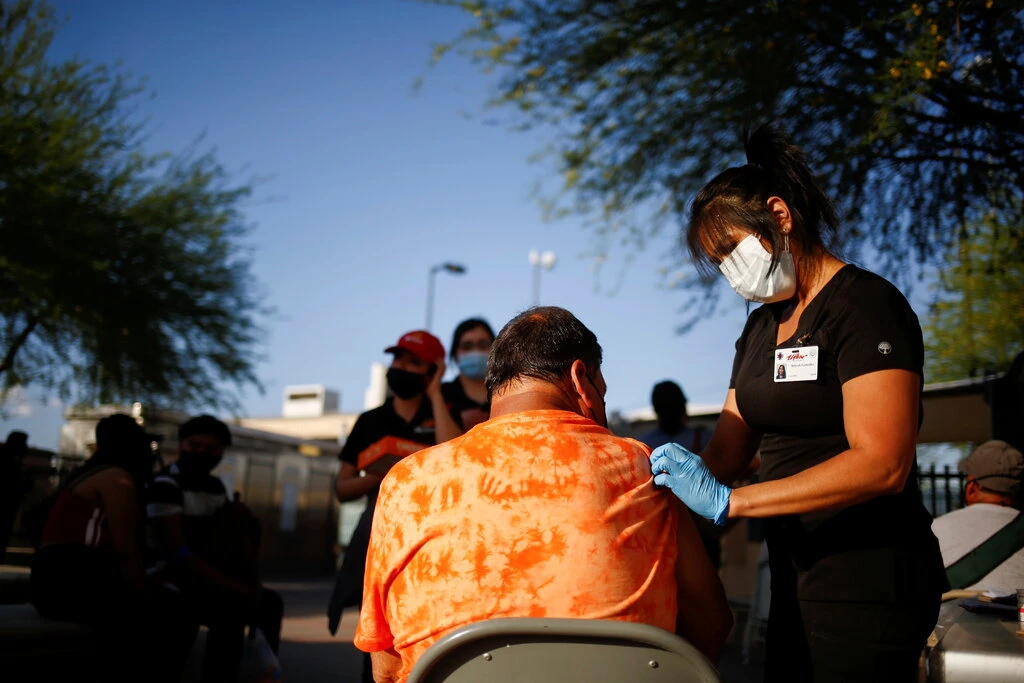 A vaccination site in El Paso, Texas, in May. Photo: Reuters A vaccination site in El Paso, Texas, in May. Photo: Reuters