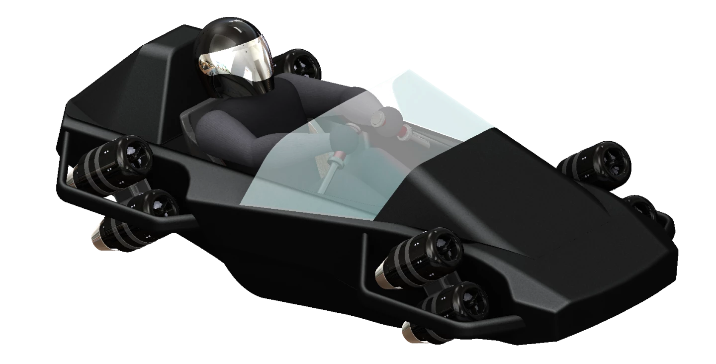 Eight-engine flying go-karts would run on the same platformJetPack Aviation Eight-engine flying go-karts would run on the same platformJetPack Aviation
