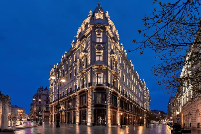 The exterior of the Maltid Palace Hotel in Budapest, Hungary. Maltid Palace/The Luxury Collection