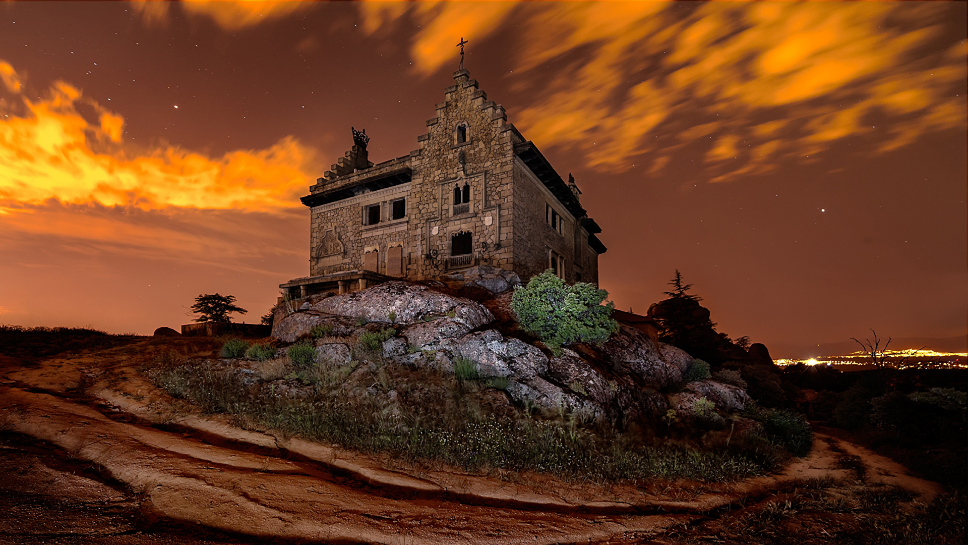 (WallpaperUP) Spain Houses Evening Palace of Canto del Pico (WallpaperUP) Spain Houses Evening Palace of Canto del Pico