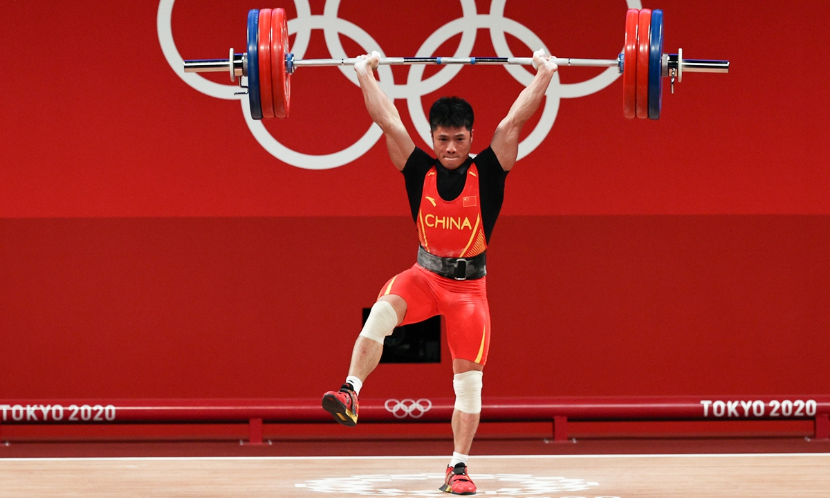 Li Fabin competes on Sunday in Tokyo, Japan. Photo: VCG Li Fabin competes on Sunday in Tokyo, Japan. Photo: VCG