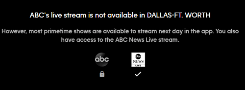 Geographic restrictions error. Photo: Screenshot Geographic restrictions error. Photo: Screenshot