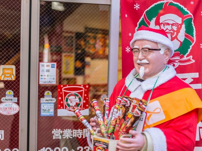 A KFC in Japan was decked out in Christmas decor in 2016. Quality Stock Arts/Shutterstock A KFC in Japan was decked out in Christmas decor in 2016. Quality Stock Arts/Shutterstock