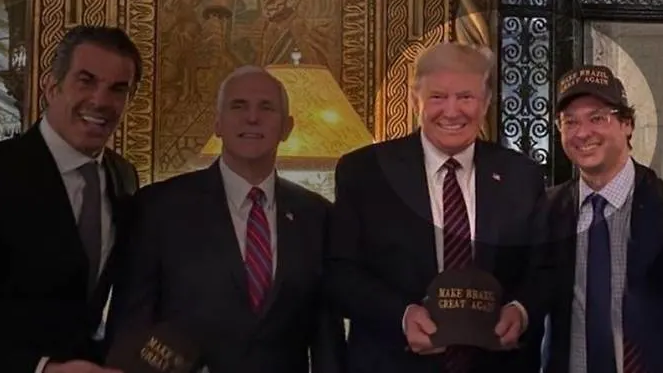 President Trump pictured next to Brazilian official who has coronavirus president trump pictured next to brazilian official who has coronavirus report