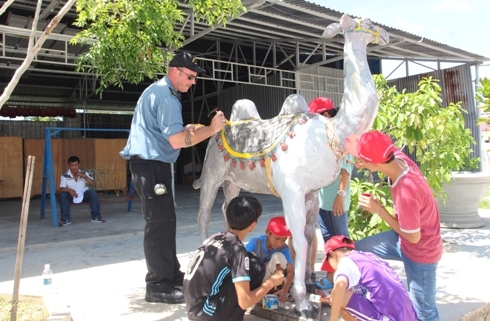 The financial assistance was presented when the vessel visited the province in 2019. 2737-images5366636-img-0306