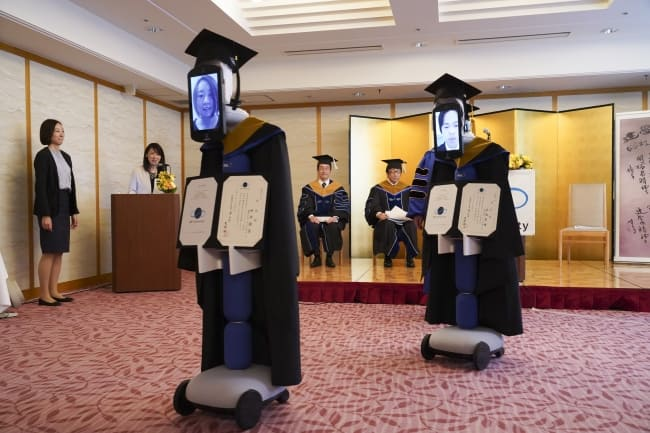 Robots replace Japanese students for graduation amid COVID-19 crisis robots replace japanese students for graduation amid covid 19 crisis