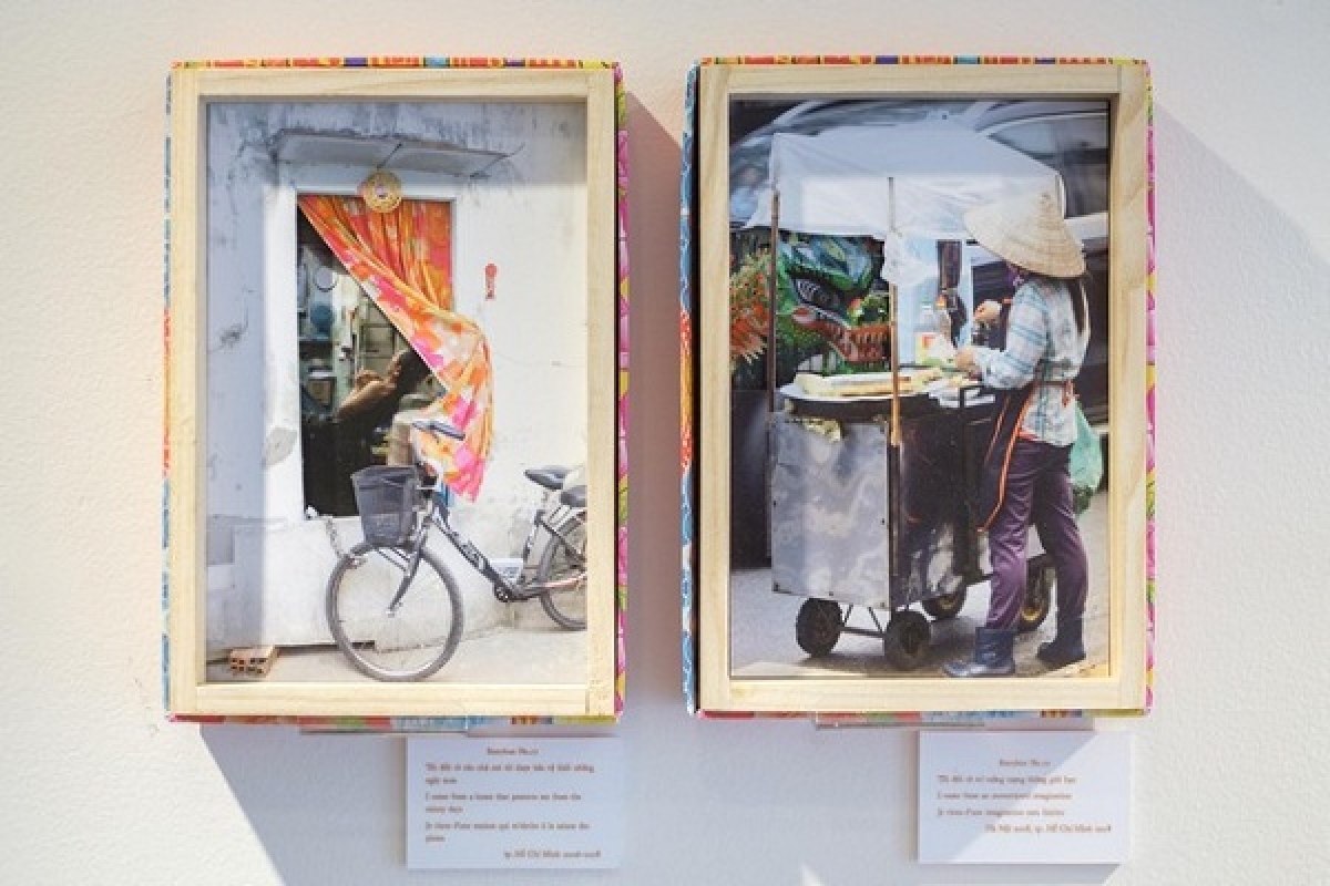 Bérengère Despax, who is also known as Bibi, and Nadège Simard have launched an exhibition in Hanoi with a range of special boxes showcasing the Vietnamese landscape and local people going about their daily lives. Photos: L'Espace Bérengère Despax, who is also known as Bibi, and Nadège Simard have launched an exhibition in Hanoi with a range of special boxes showcasing the Vietnamese landscape and local people going about their daily lives. Photos: L'Espace