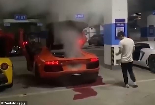 USD 400,000 Lamborghini goes up in smoke after owner try to barbecue meat USD 400,000 Lamborghini goes up in smoke after owner try to barbecue meat