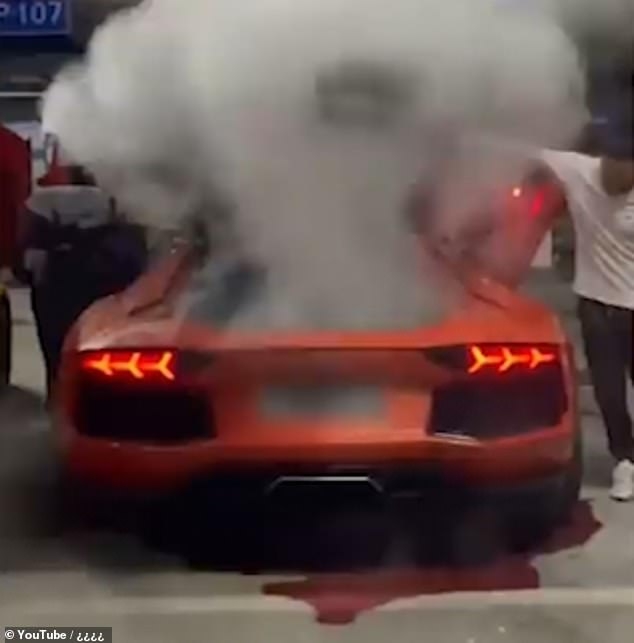 USD 400,000 Lamborghini goes up in smoke after owner try to barbecue meat USD 400,000 Lamborghini goes up in smoke after owner try to barbecue meat