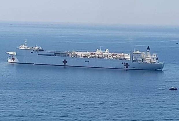 USNS Mercy arrives at Vung Ro Port on June 19. Source: VNA USNS Mercy arrives at Vung Ro Port on June 19. Source: VNA