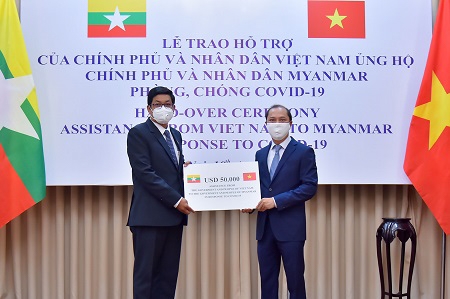 Vietnam hands over USD 50,000 supporting Myanmar's COVID-19 fight vietnam hands over usd 50000 supporting myanmars covid 19 fight