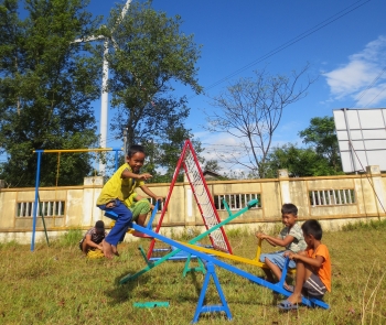 new playgrounds bring fun filled summer to mountainous kids in quang tri
