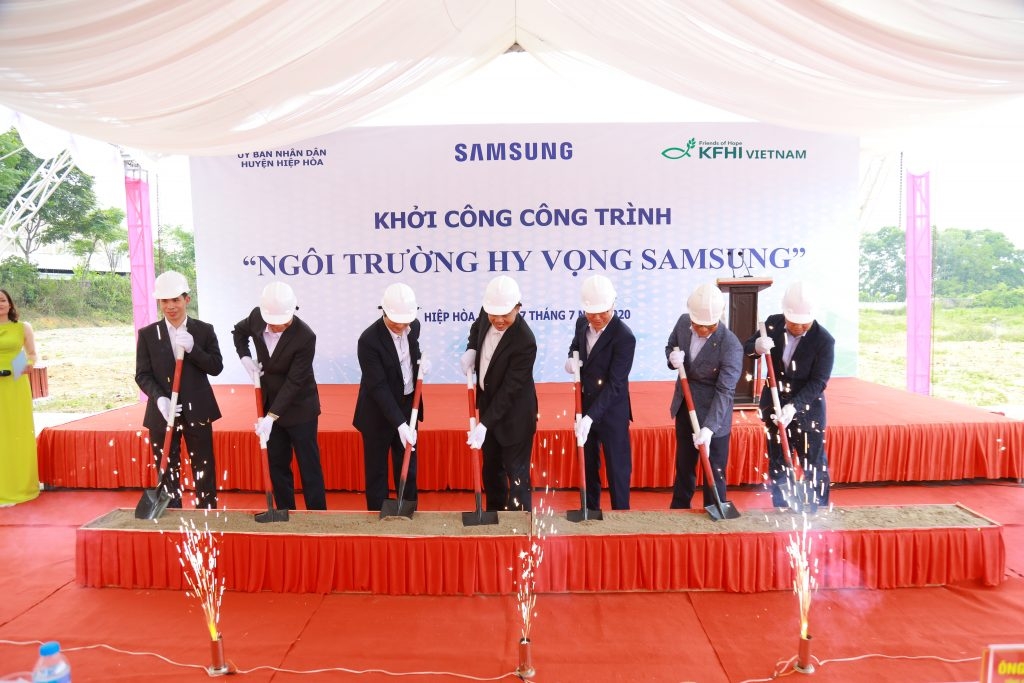 Samsung Hope School for poor students building in Bac Giang samsung hope school for poor students building in bac giang
